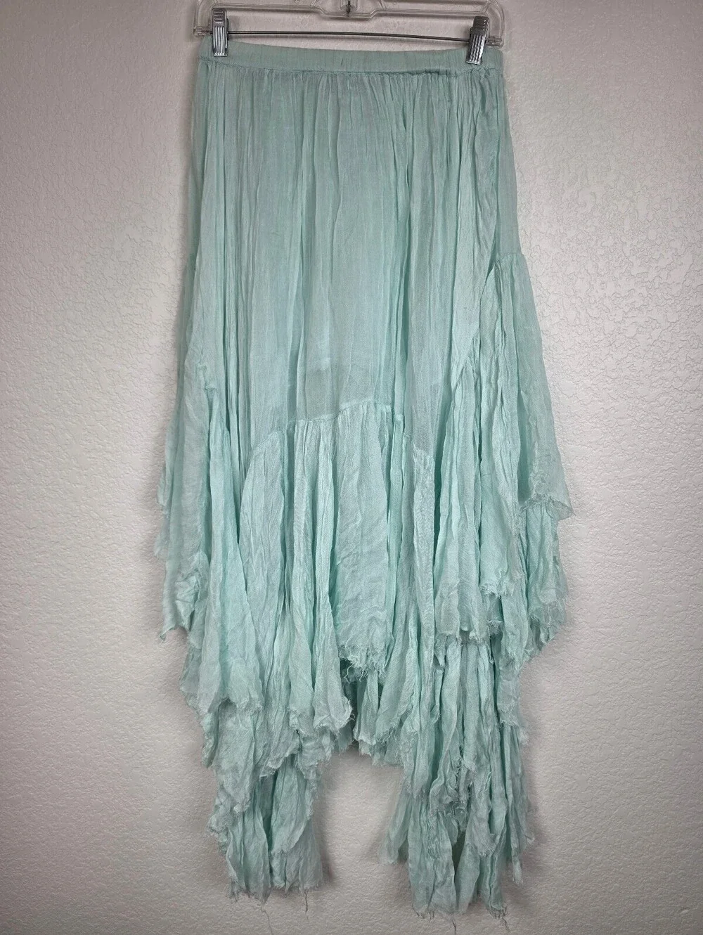 Free People Mint FP ONE Asymmetrical Cotton Mint Skirt XS